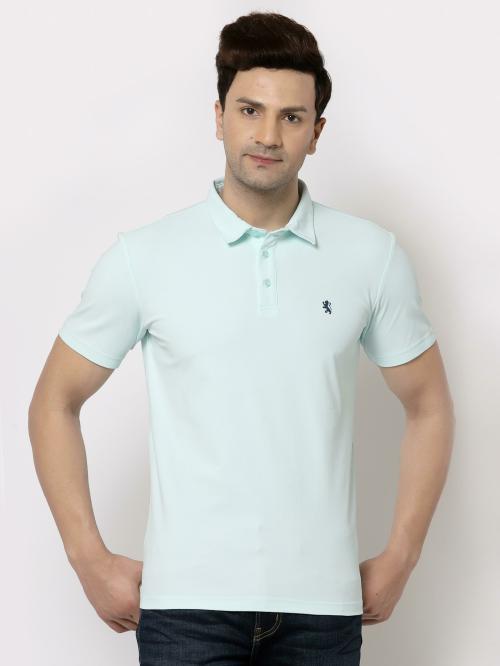 Red Tape Men 100% Polyester Solid Collar Casual T-shirt