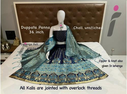 Fabcartz Women Blue Lehenga Choli