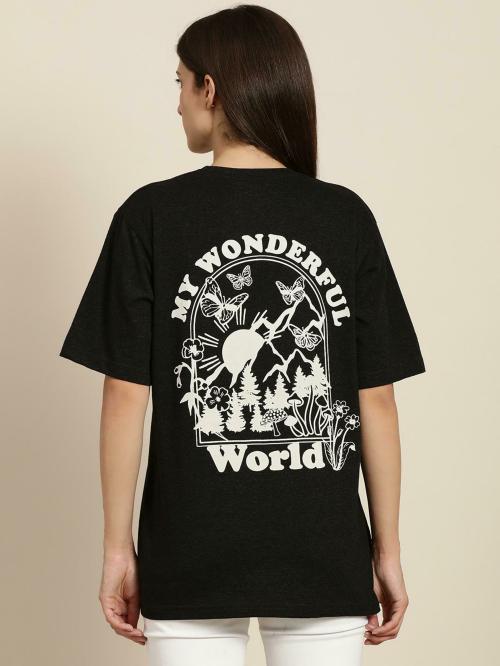 Dillinger Charcoal Melange Graphic Oversized T-Shirt