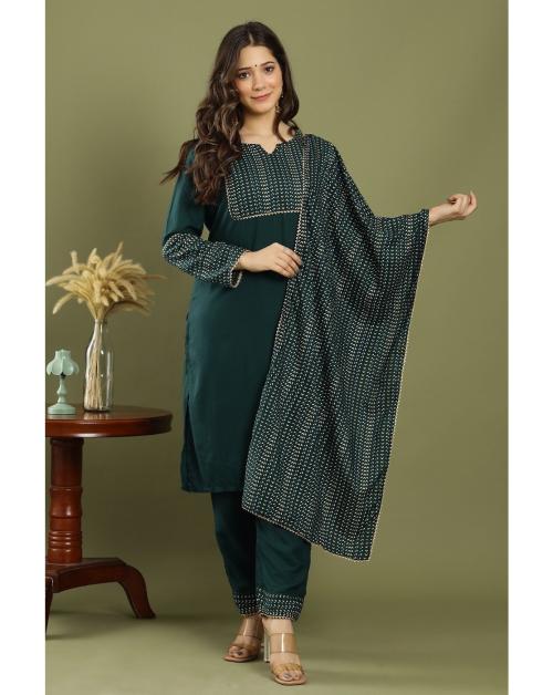 Keep Cart Stylish Printed Kurti Kurta with Palazzo Pants and Dupatta Set