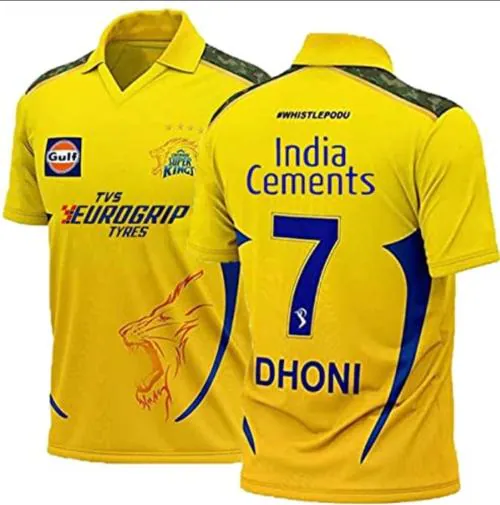 Galactik Chennai Super kings CSK IPL Fan Jersey t shirt for men- XL