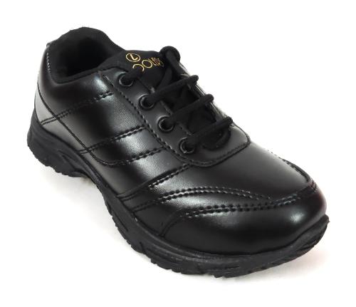 Coolz Unisex Kids Black Formal School Uniform Shoes Prime Lace