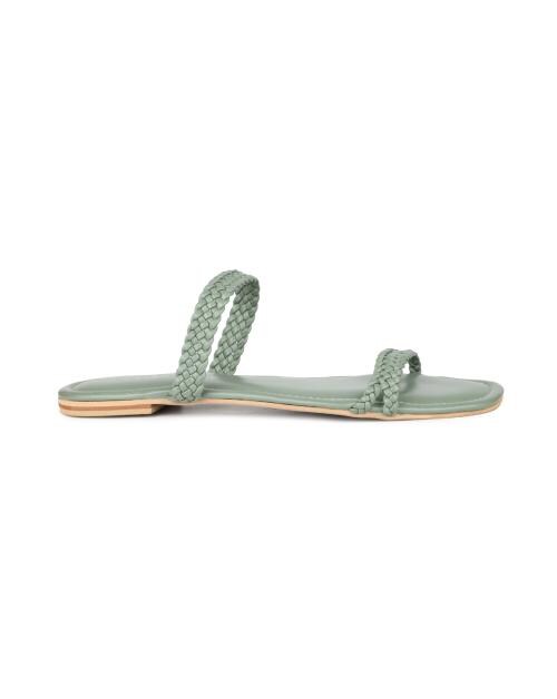 Design Crew Green Flat Sandals