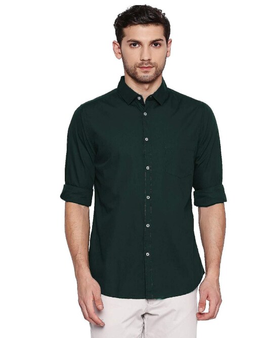 LG Men Casual Shirt with Spread Collar & Full Sleeves