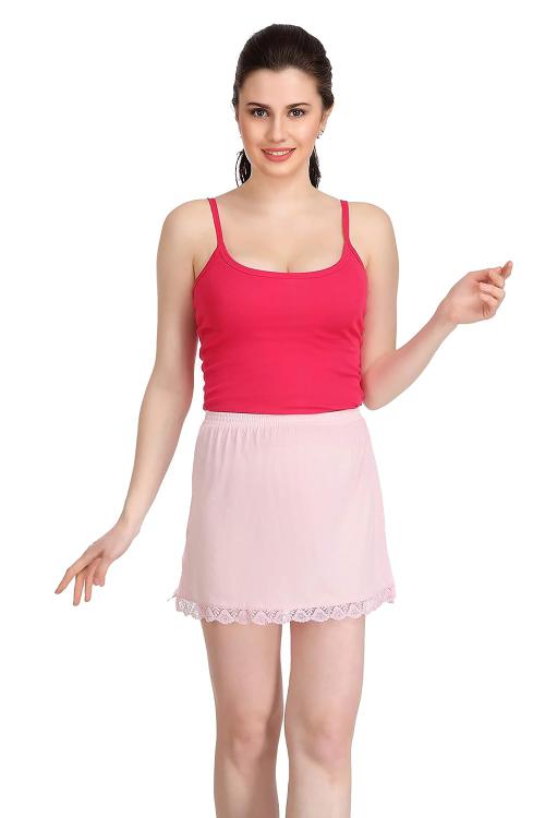 SPLASH Women Light Pink Half Skirt Slip S_Light Pink