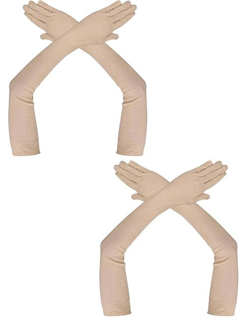 Buy Cotson 1 Pair Cotton Full Hand Gloves Sun Protection Gloves For