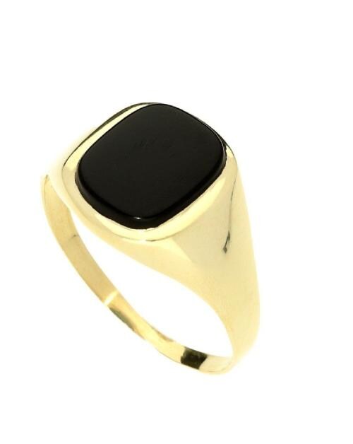 Brass Agate Gold Plated Hakik Ring