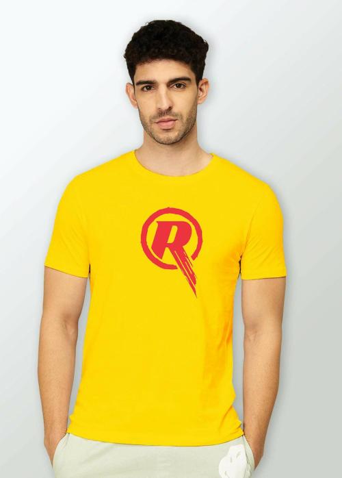 Estaban Men Light Green Mighty Raju Typography Cotton Blend T-Shirt (L)