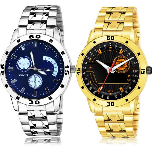 Buy TIMENTER Modish Luxury Chain Watch And Gold Chain Silver And Gold