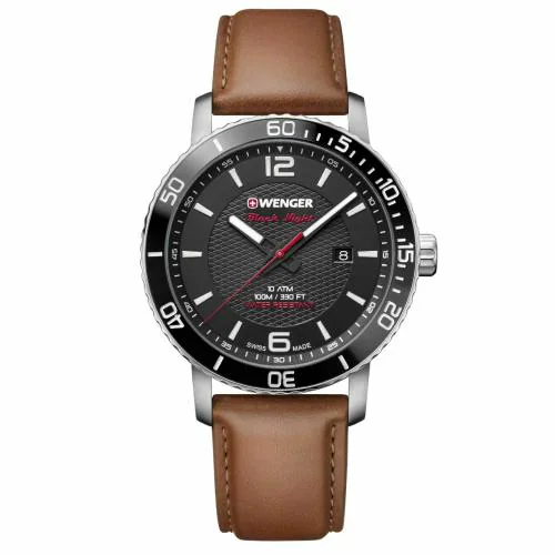 Wenger Swiss Made ROADSTER BLACK NIGHT Analog Black Dial Men's Watch - 01.1841.105