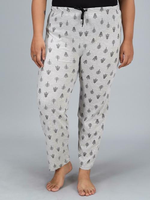 Christy World Women Grey Printed Single Pyjamas