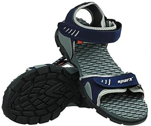 Sparx Men SS-103 Navy Blue Grey Floater Sandals