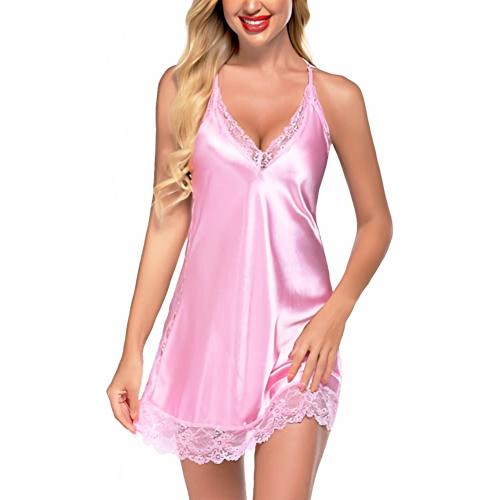 BELLEVINO Women One Piece Swimwear / Babydoll Swimming Costume In Honeymoon Night In Pink Color