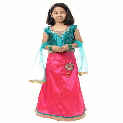 Ashwini Girls Blue Polyester Lehenga Choli B078Q4QTZB 9-10 Y Green