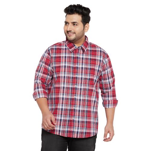 Bigbanana Men Plus Size Kartoo Check Shirt