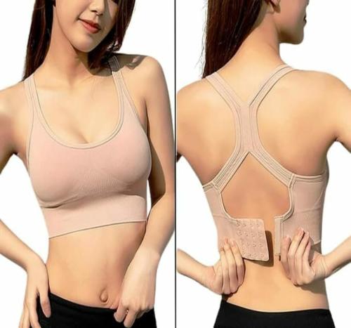 Geonix Sports Bras for Women Yoga Bras for Women Workout Gym Bra, Light Padded Cup Bra for Women with Full Coverage with Removable Pads