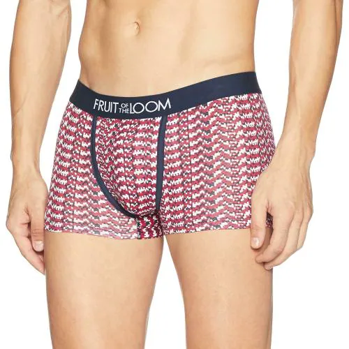 FRUIT OF THE LOOM Men's Multicolor Printed Cotton Pack of 1 Trunks