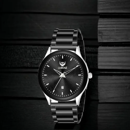 Lorenz Analogue Date Functioning Stainless Steel Chain Watch for Men | MK-4048R
