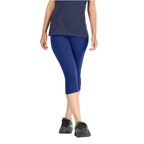 Pixie Store Women Blue Solid Cotton Lycra Capris