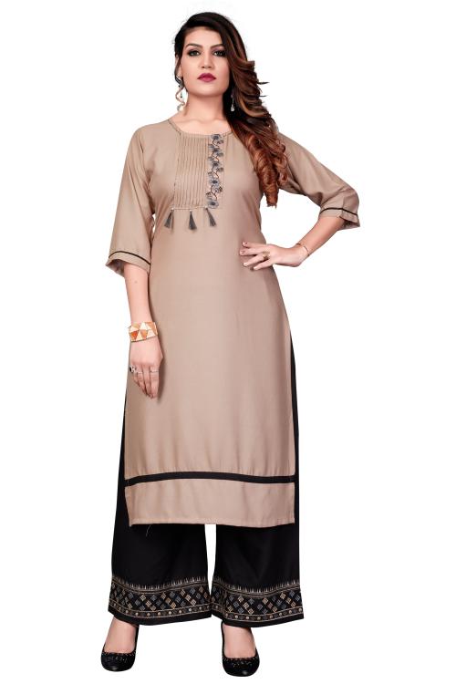 FASHION VALLEY DRESSES LOUNCHED RAYON KURTI AND PLAZZO WITH EMBROIDERY WORKED