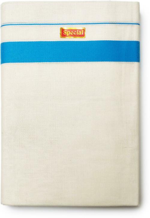 VAIRAVAA TEX Fabrics Men Cream, Sindhamani Solid Pure Cotton Dhoti