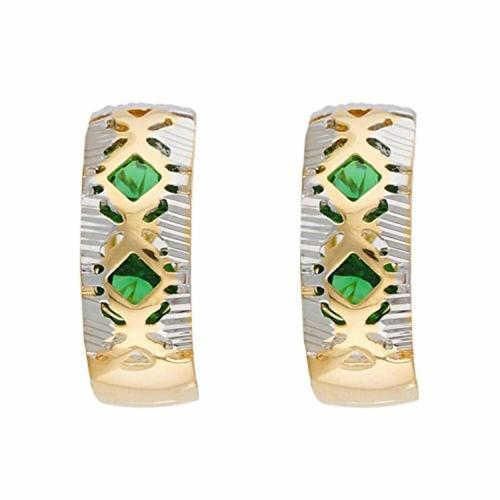 One Stop Fashion Ring Shape Hanging Earring Gold for Girls and Women