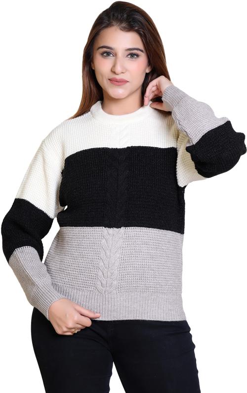 Buy Leza Multi Color Colorblock Acrylic Single Winter Wear Online at ...