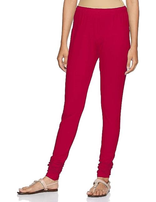 Softline PINK Solid 100% Cotton Leggings