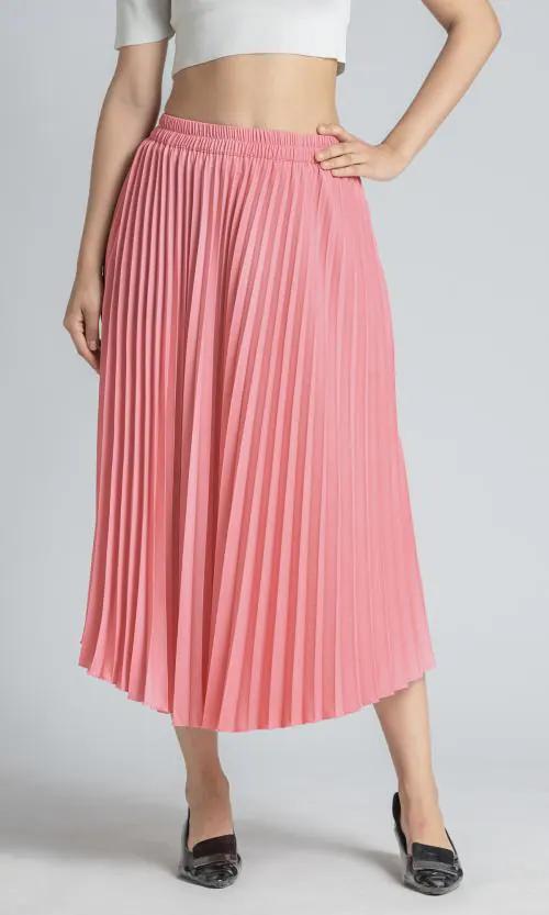 Buy AASK Girl's|Women's Classic Stretchy All Time Trendy Pleated Skirt ...