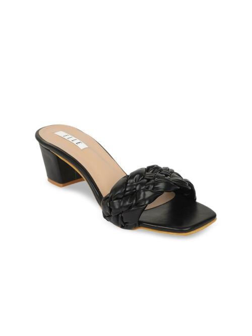 Elle Black Block Heels