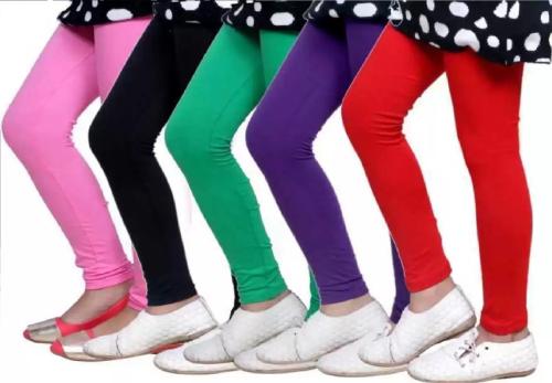 Fashnest Cotton Legging for Girls, Multicolor, Pack of 5