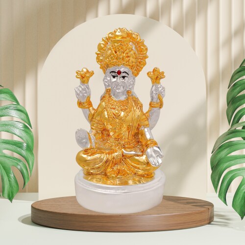 Trishty Lord Laxmi Murti 999 Gold & Silver Plated