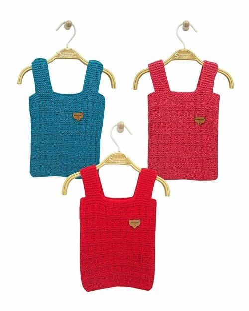 ShilpShakti Baby Girls Multicolor Wool Handmade Sweaters and Cardigans (2-3 Y)