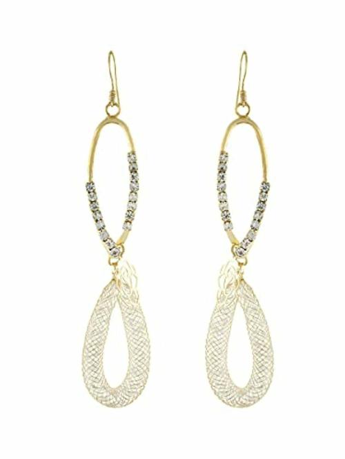 One Stop Fashion Hanging Earrings Gold for Girls and Women