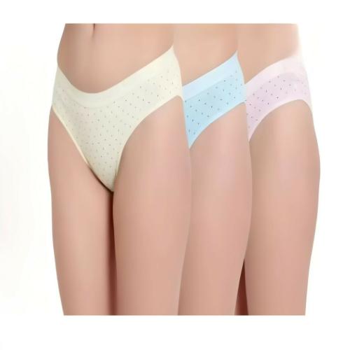 Camaleon XX-Large Premium Cotton Hipster Multicolor Printed Outer Elastic Laila Panty Combo Pack 3 (Print On Vary)