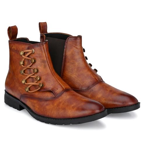 Vellinto Men's Tan Chelsea Boots JioMart