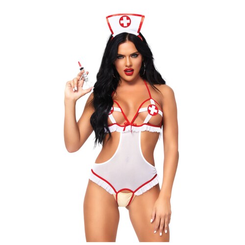 LADYSTA Nurse Women’s Roleplay Costume Set with Hair Band Freesize (S M L)