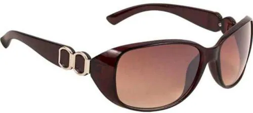 PIRASO UV Protection Oval Full-frame Brown Sunglasses (Women) - Medium
