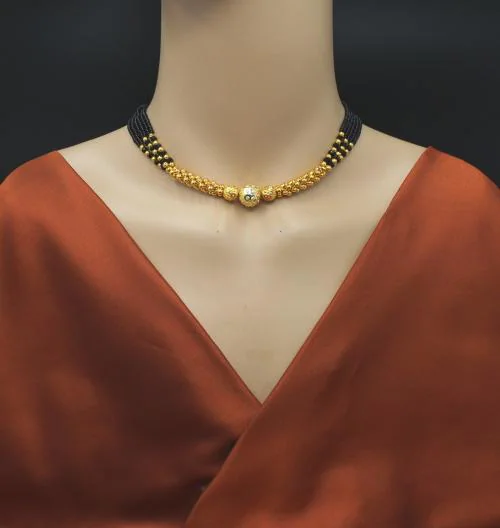 Soni Jewellery Maharashtrian Tanmaniya Wedding marathi Mani Mala Thushi Mangalsutra for Women