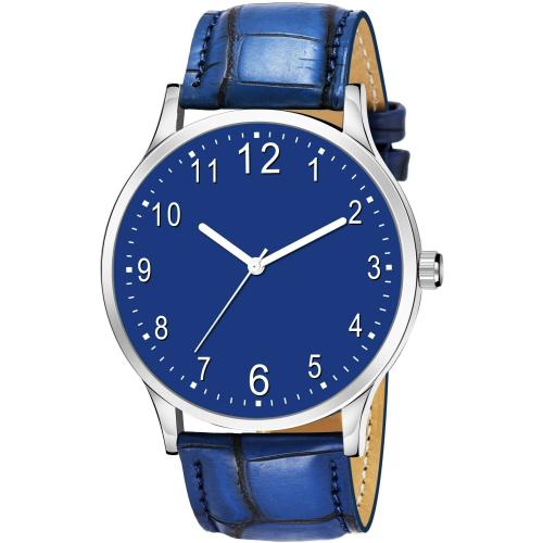 Buy Casera New Stylish Round Blue Dial and Leathers Strap Analog