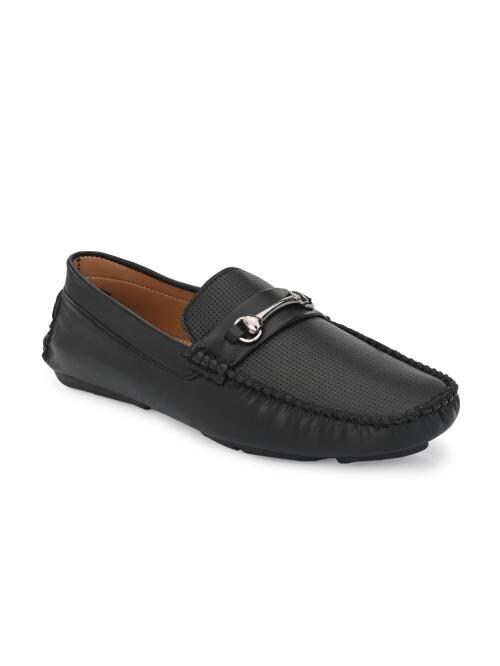 Big Fox Men's Solid Designer Loafer Shoes Black