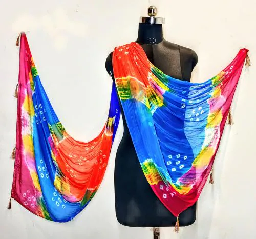 Chiffon Multicolor Bandhani Dupatta