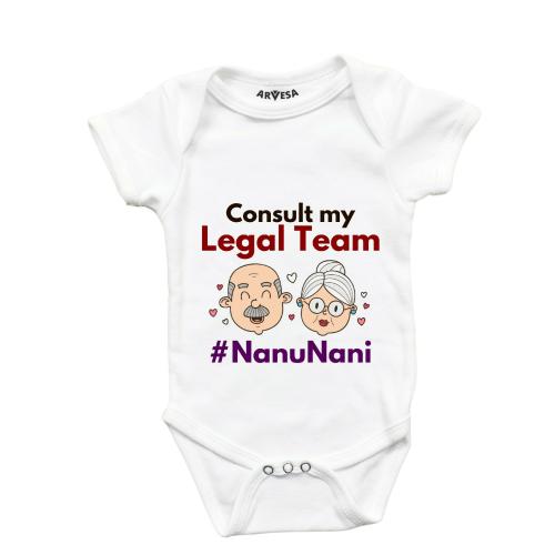 Arvesa Nanu Nani Team Theme Unisex Baby 3-6 Month White Romper OnesieR-1222-M-WHITE