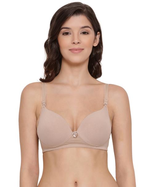 LYRA Skin Solid Pure Cotton Padded Bra