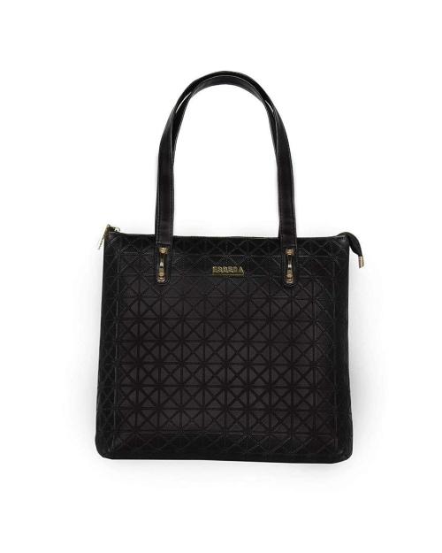 ESBEDA Black Color Embossed Textured Handbag For Women