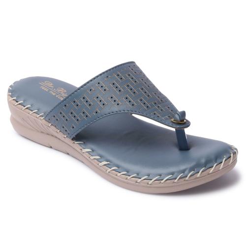 Big Bird Footwear Casual V-strap Doctor Sandals for Women & Girls (Blue) Non-Returnable