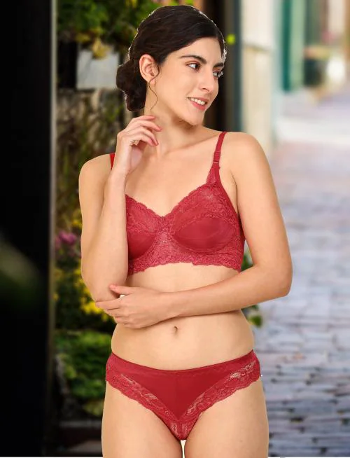 Buy Aamarsh -Women Cotton Bra Panty Set for Lingerie Set ( Pack of 1 ) (  Color : Red ) Online at Best Prices in India - JioMart.