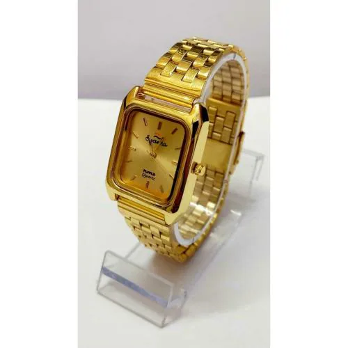 WATCHVERSE Analog Watch - For Men Watch for men gold colour waterproof square watches