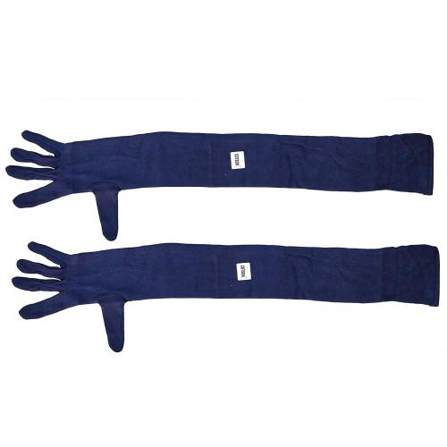 Cotson Women Solid Long Gloves with Anit-Pollution mask Dust protection (Navy Blue)