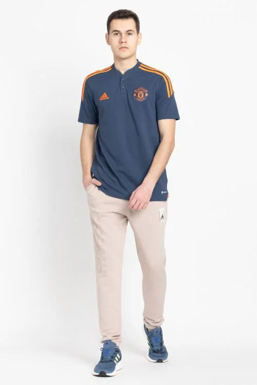 Adidas Men MUFC TR POLO Navy Football Polo Shirt